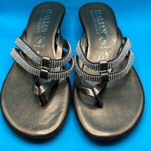 Italian shoemakers size womens 8 made in Italy- spark gems never worn brand new